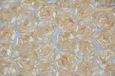0130 CHAMPAGNE - ROSETTE SATIN BORDEAUX