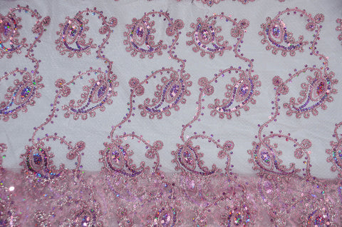 Pink Coco Paisley Fabric