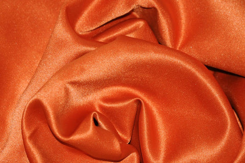 Dark Orange L'amour Satin Fabric