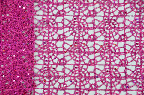 Fuchsia Chemical Lace Fabric